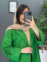 مانتو داکرون آستین بند ضربدری کد 2844 - تصویر 6