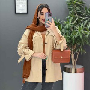 مانتو لنین آستین بند دار