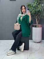 مانتو لنین آستین گت ضربدری کد 2803 - تصویر 14