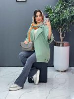 مانتو لنین آستین گت ضربدری کد 2803 - تصویر 22