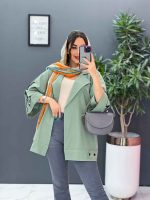 مانتو لنین آستین گت ضربدری کد 2803 - تصویر 4