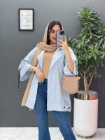 مانتو لنین آستین گت ضربدری کد 2803 - تصویر 15