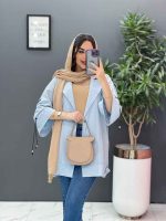 مانتو لنین آستین گت ضربدری کد 2803 - تصویر 8