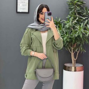 مانتو کتی لنین جیب کج