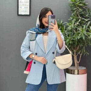 مانتو کتی یقه آرشال چهار دکمه