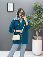مانتو لنین دو جیب سرآستین پیله