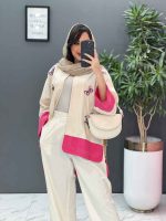 مانتو سرخابی لینن