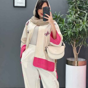 مانتو سرخابی لینن