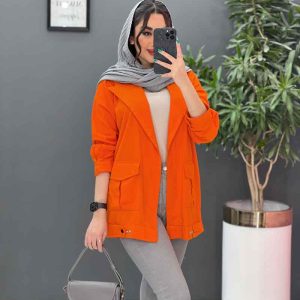 مانتو لنین آستین پاگن دو جیب