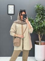مانتو پیراهنی طرح دار لنین