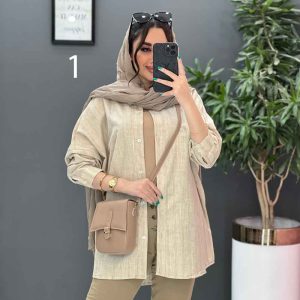 مانتو پیراهنی طرح دار لنین