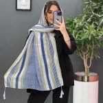شال لنین طرح راه راه ریز کد 2901