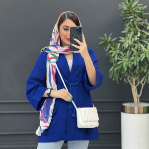 مانتو لنین جیب سگک دار