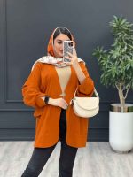 مانتو لینن سر آستین چاک دو جیب