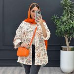 مانتو لنین طرحدار تک جیب آستین پاگن