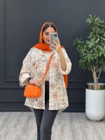 مانتو لنین طرحدار تک جیب آستین پاگن