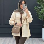 مانتو لینن نچرال ریش دوزی