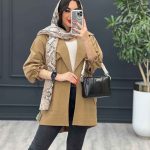مانتو لینن آستین و پشت گت دار