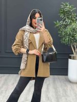 مانتو لینن آستین و پشت گت دار
