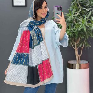 شال ترکیبی زنجیر دار کد 2881