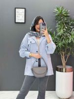 مانتو کژوال آبی