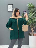 مانتو دکمه دار یشمی