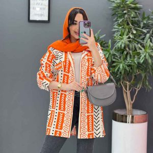 مانتو طرحدار سنتی دکمه فلزی در ونوس مد