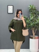 مانتو جلو بسته جیب برش دار