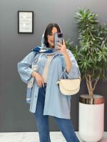 مانتو پانچ آستین پیله درشت کد 2824 - تصویر 5