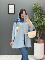 مانتو پانچ آستین پیله درشت کد 2824 - تصویر 11