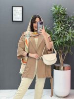 مانتو پانچ ژیله حلقه پایین گت 2830 - تصویر 18