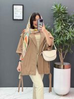 مانتو پانچ ژیله حلقه پایین گت 2830 - تصویر 16