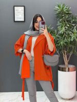 مانتو پانچ ژیله حلقه پایین گت 2830 - تصویر 4