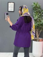 مانتو داکرون کمرگت آستین ژیله کد 2825 - تصویر 19