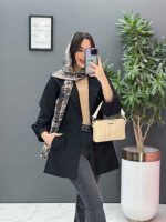 مانتو داکرون کمرگت آستین ژیله کد 2825 - تصویر 14