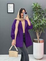 مانتو داکرون کمرگت آستین ژیله کد 2825 - تصویر 13