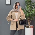 مانتو آستین بنددار پایین پاگن