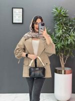 مانتو آستین بنددار پایین پاگن کد 2832 - تصویر 7