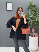 مانتو آستین بنددار پایین پاگن کد 2832 - تصویر 6