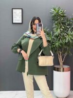 مانتو آستین بنددار پایین پاگن کد 2832 - تصویر 16