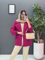 مانتو آستین بنددار پایین پاگن کد 2832 - تصویر 22