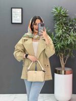 مانتو آستین بنددار پایین پاگن کد 2832 - تصویر 14