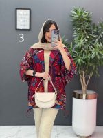 مانتو پانچ طرح دار هندی کد 2835 - تصویر 9