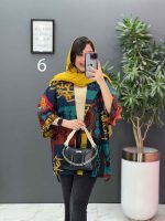 مانتو پانچ طرح دار هندی کد 2835 - تصویر 6