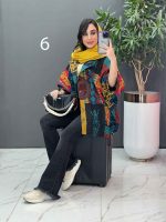 مانتو پانچ طرح دار هندی کد 2835 - تصویر 18