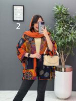 مانتو پانچ طرح دار هندی کد 2835 - تصویر 2