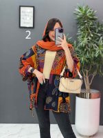 مانتو پانچ طرح دار هندی کد 2835 - تصویر 8