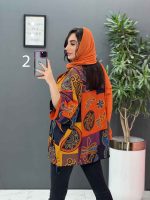 مانتو پانچ طرح دار هندی کد 2835 - تصویر 19