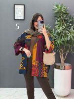 مانتو پانچ طرح دار هندی کد 2835 - تصویر 11