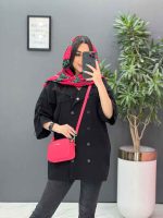 مانتو لنین آستین گت دار ده دکمه کد 2840 - تصویر 11